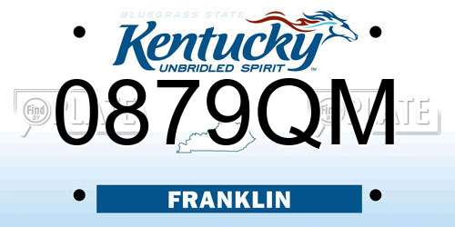 0879QM Kentucky License Plate