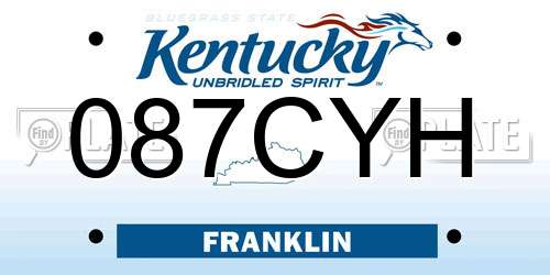 087CYH Kentucky License Plate