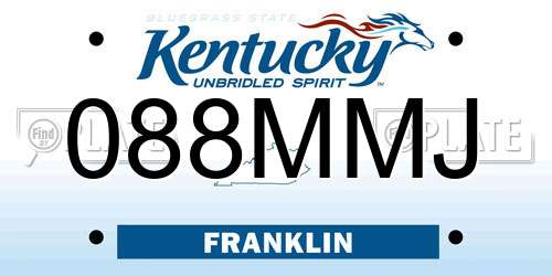 088MMJ Kentucky License Plate