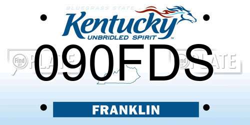 090FDS Kentucky License Plate