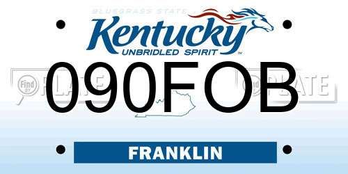 090FOB Kentucky License Plate