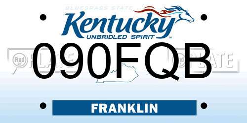 090FQB Kentucky License Plate