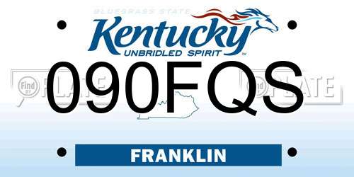 090FQS Kentucky License Plate