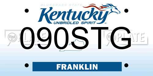 090STG Kentucky License Plate