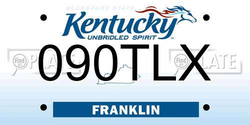 090TLX Kentucky License Plate