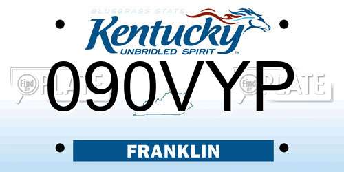 090VYP Kentucky License Plate