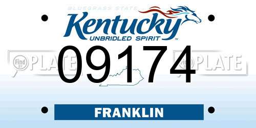 09174 Kentucky License Plate