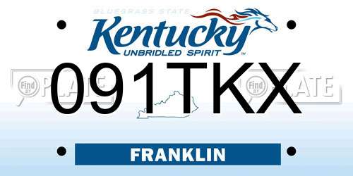 091TKX Kentucky License Plate
