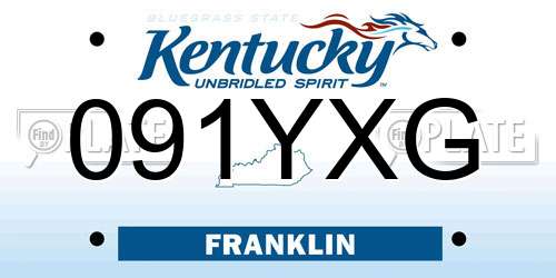 091YXG Kentucky License Plate