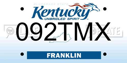 092TMX Kentucky License Plate