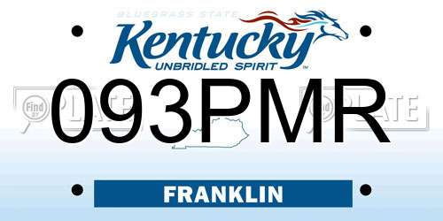 093PMR Kentucky License Plate