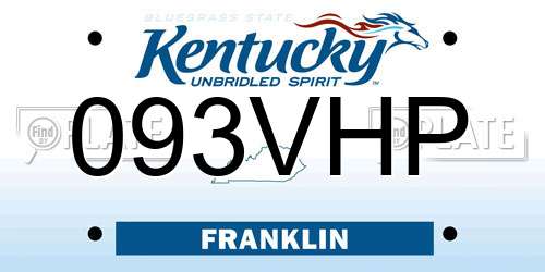 093VHP Kentucky License Plate