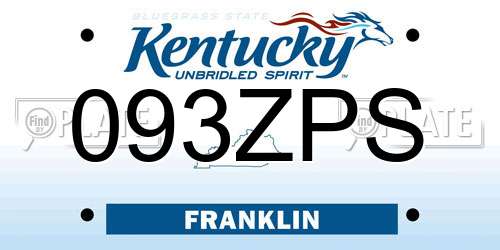 093ZPS Kentucky License Plate
