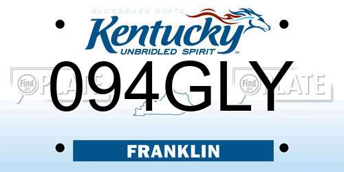 094GLY Kentucky License Plate