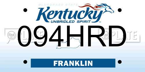 094HRD Kentucky License Plate
