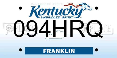 094HRQ Kentucky License Plate