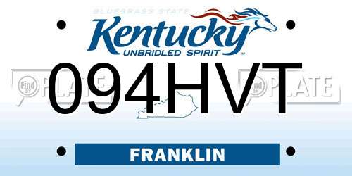 094HVT Kentucky License Plate