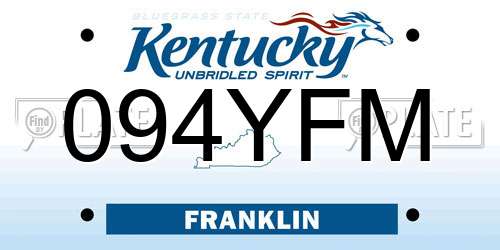 094YFM Kentucky License Plate