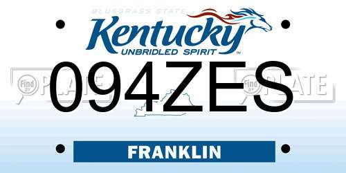 094ZES Kentucky License Plate