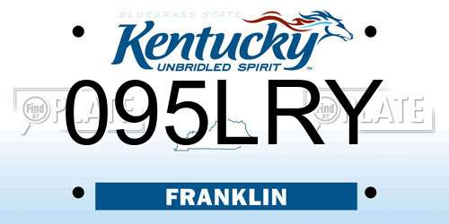 095LRY Kentucky License Plate
