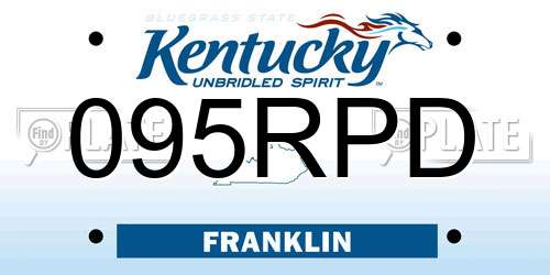 095RPD Kentucky License Plate