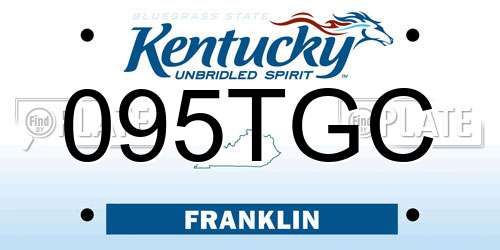 095TGC Kentucky License Plate