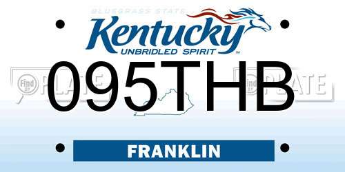 095THB Kentucky License Plate