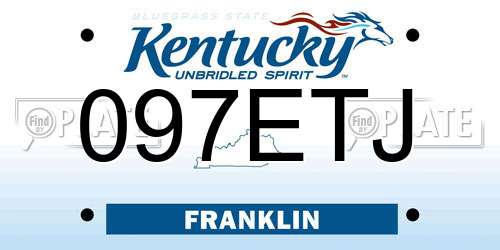 097ETJ Kentucky License Plate