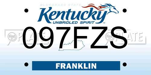 097FZS Kentucky License Plate