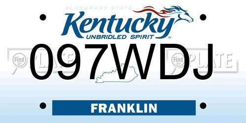 097WDJ Kentucky License Plate