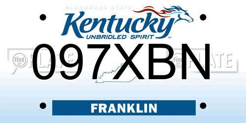097XBN Kentucky License Plate