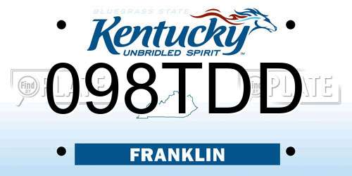 098TDD Kentucky License Plate