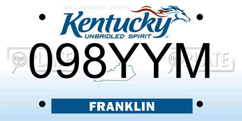 098YYM Kentucky License Plate