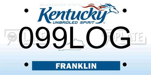 099LOG Kentucky License Plate