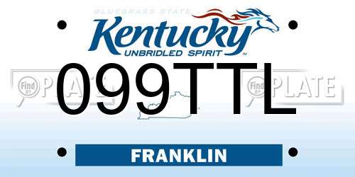 099TTL Kentucky License Plate