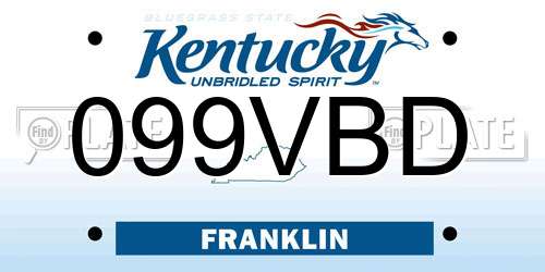099VBD Kentucky License Plate