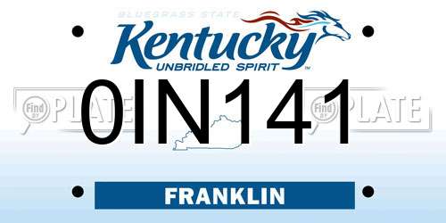 0IN141 Kentucky License Plate