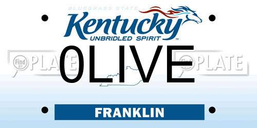 0LIVE Kentucky License Plate