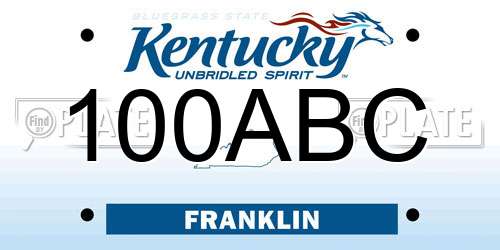 100ABC Kentucky License Plate
