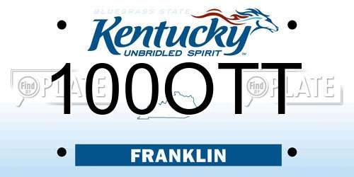100OTT Kentucky License Plate