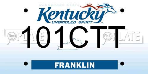 101CTT Kentucky License Plate