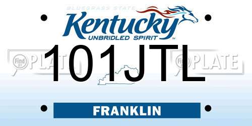 101JTL Kentucky License Plate