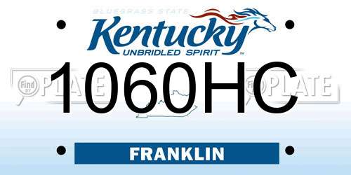 1060HC Kentucky License Plate