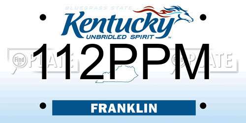 112PPM Kentucky License Plate