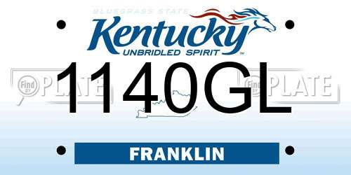1140GL Kentucky License Plate