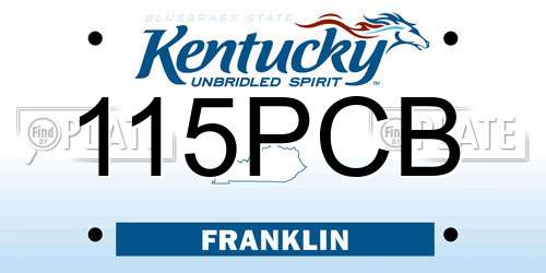 115PCB Kentucky License Plate