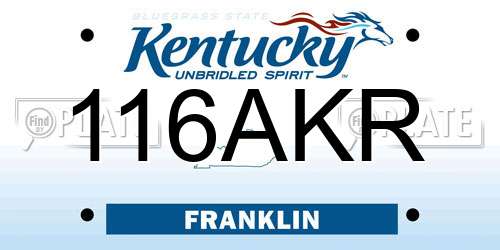 116AKR Kentucky License Plate