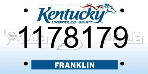 1178179 Kentucky License Plate