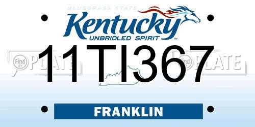 11TI367 Kentucky License Plate