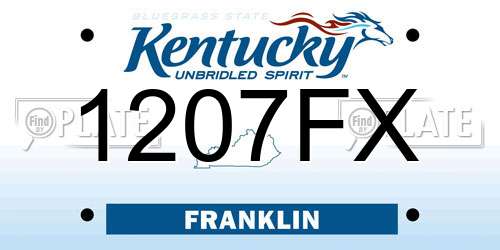 1207FX Kentucky License Plate